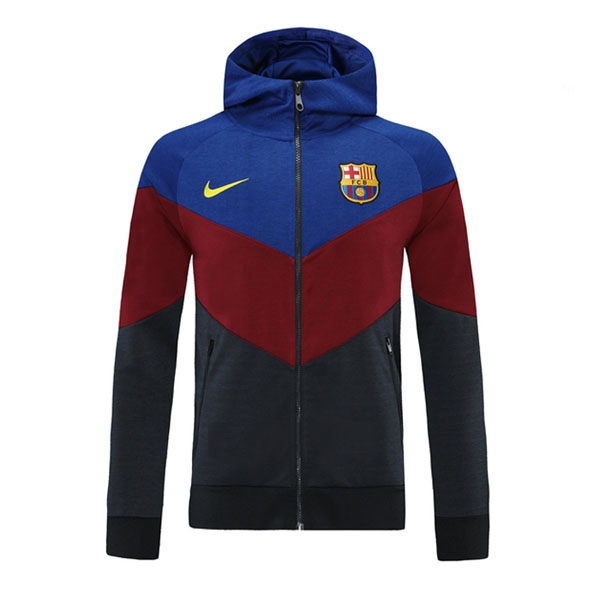 Chaqueta Con Capucha Barcelona 202021-2022 Azul